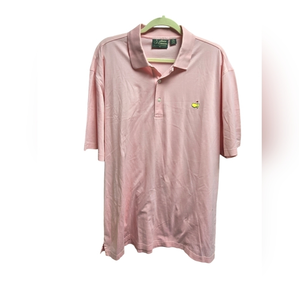 AMEN CORNER Masters Augusta National Golf Polo Shirt  Pink Pima Cotton Sz XL